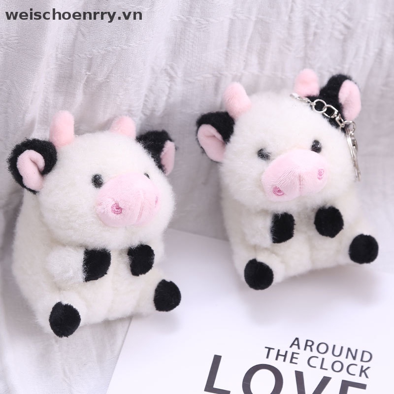 Bò Nhồi Bông 10cm Treo Trang Trí Điện Thoại