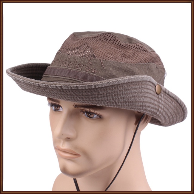 Mũ Tai Bèo Chống Nắng Thoáng Khí Kèm Dây Đeo Tùy Chỉnh Thời Trang Xuân Hè Cho Nam Và Nữ