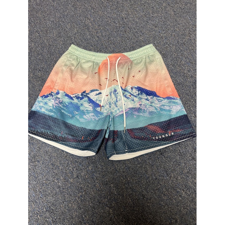 Quần Short Thể Thao Bóng Rổ Phối Lưới Thoáng Khí Nhanh Khô Thời Trang Đường Phố Năng Động