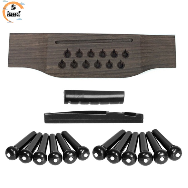 Ngựa Đàn Guitar 12 Dây 12 Lỗ Bằng Gỗ Hồng Thay Thế Tiện Dụng