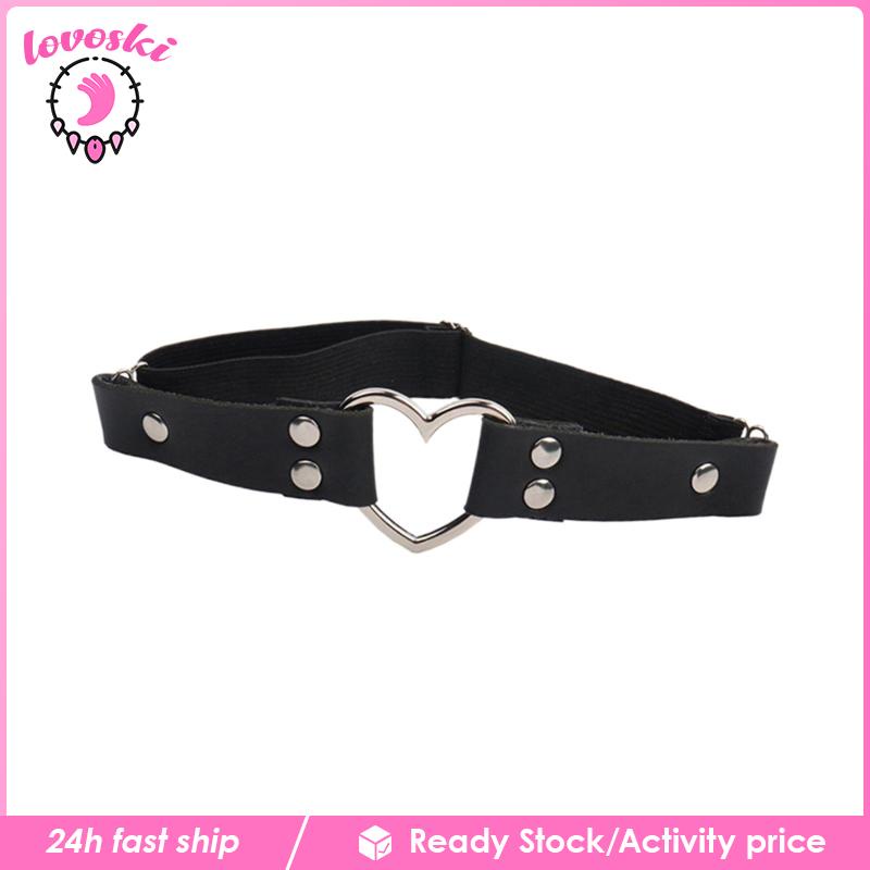 Đai Nịt Đùi Hình Trái Tim Màu Đen Phong Cách Gothic Punk Chống Trượt Dùng Hóa Trang Tiệc Tùng