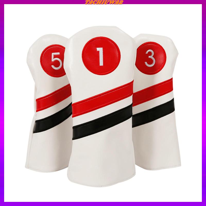 Bộ 3 Vỏ Bọc Đầu Gậy Đánh Golf Bằng Lông Cừu Lót Gỗ Chống Mòn