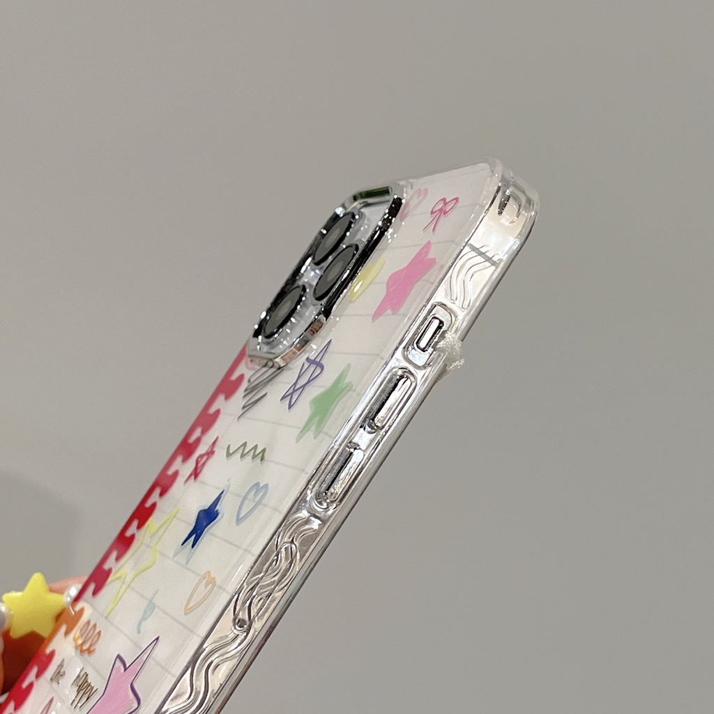 Ốp Điện Thoại TPU Silicon Mềm Chống Sốc Hai Mặt Hình Ngôi Sao Năm Cánh Cho iPhone 14 13 12 11 PRO MAX