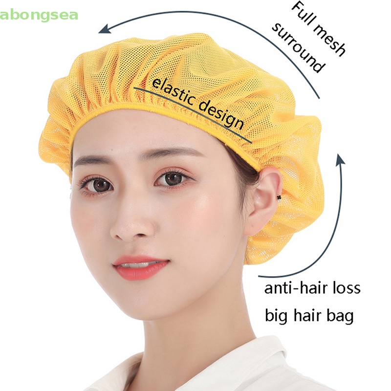 Abongsea Mũ Đầu Bếp Co Giãn Thoáng Khí Màu Đen