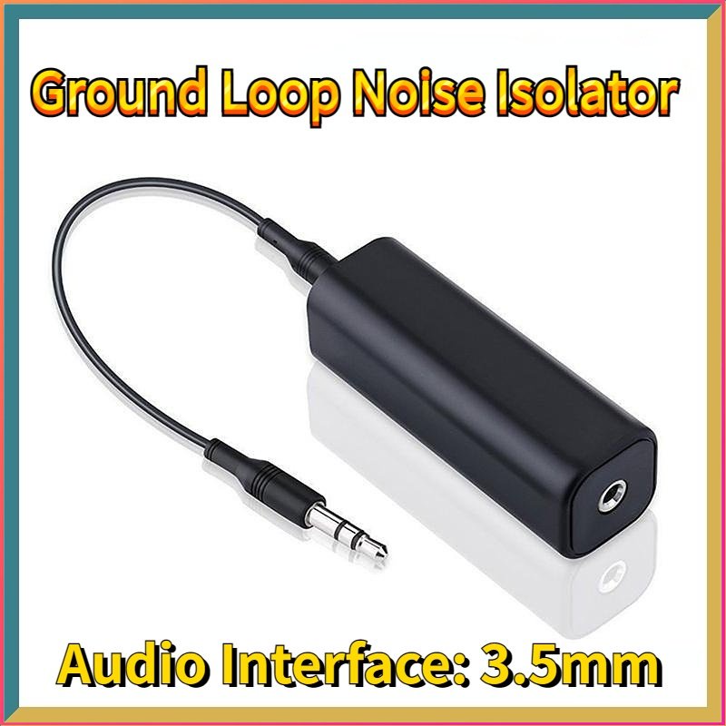 Bộ Lọc Âm Thanh Aux 3.5mm Bằng Nhựa Màu Đen Di Động Chống Nhiễu Âm Thanh Cho Xe Hơi