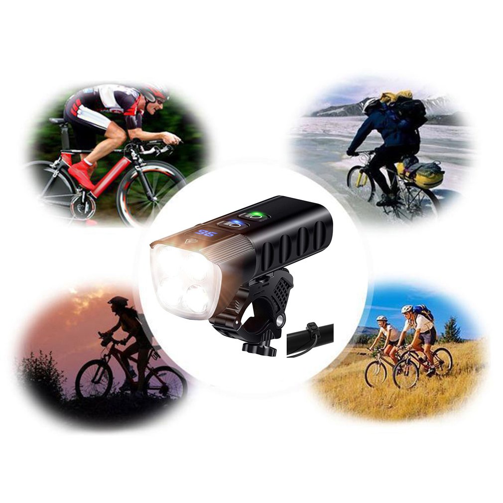 Yq100 2000 Lumens Usb Rechargeable Bicycle Front Light With Ip65 Waterproof And 13 Lighting Modes [Q/3]