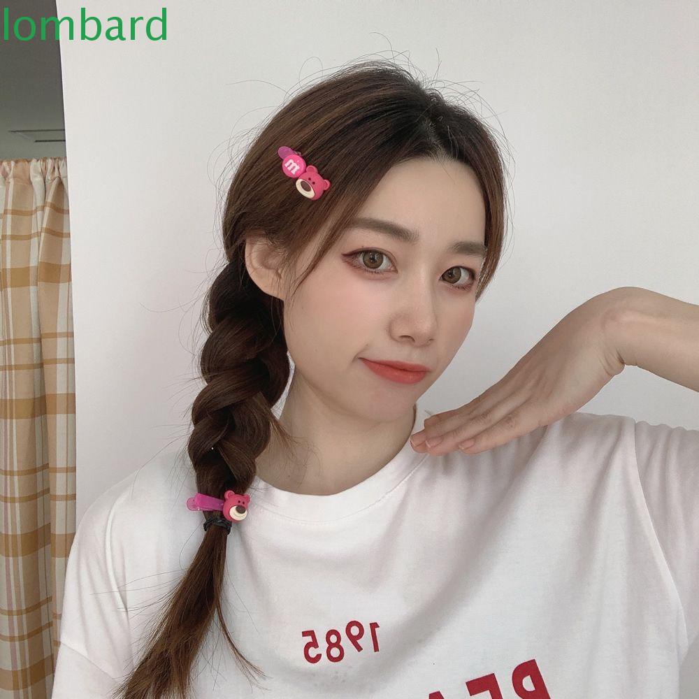 Kẹp Tóc Hình Gấu Hoạt Hình Bằng Acrylic Phong Cách Hàn Quốc Cho Nữ