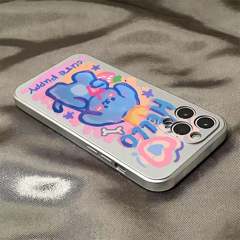 Ốp Điện Thoại Silicon TPU Mềm Mạ Điện Hình Thú Dễ Thương Chống Sốc Cho IPhone 14 13 12 11 Pro XS Max XR X 8 + 7 6S Plus