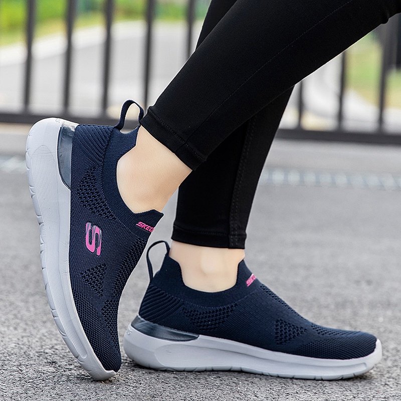 Giày Thể Thao Skechers Phối Lưới Thoáng Khí Thời Trang Mùa Hè Cho Nữ