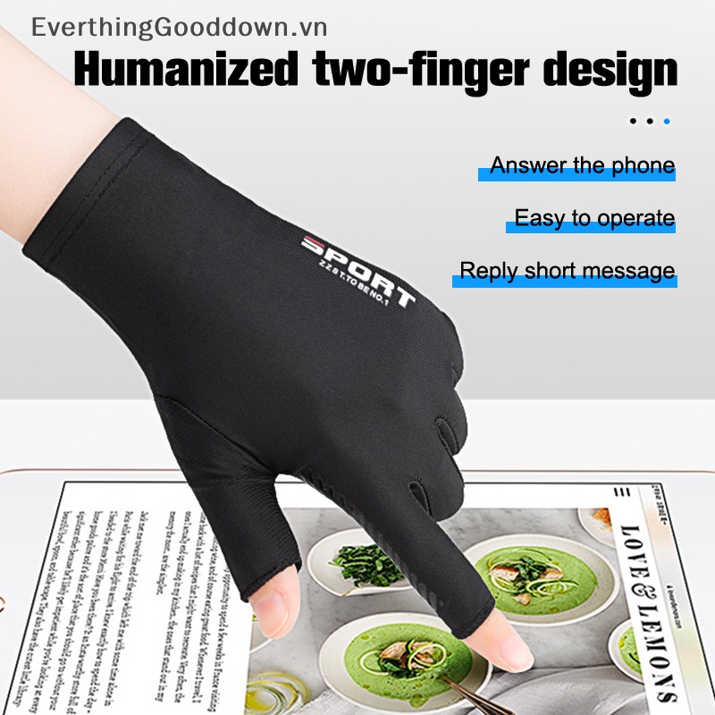 Everthinggood Găng Tay Thể Thao Hở Ngón Bằng Lụa Lạnh Thoải Mái Cho Nam Và Nữ