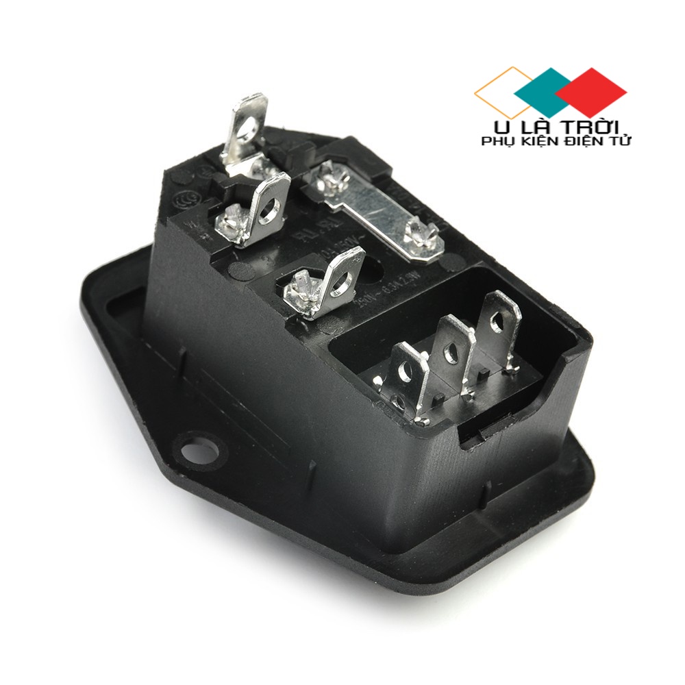 Jack cắm nguồn có cầu chì , công tắc AC-10A -250V