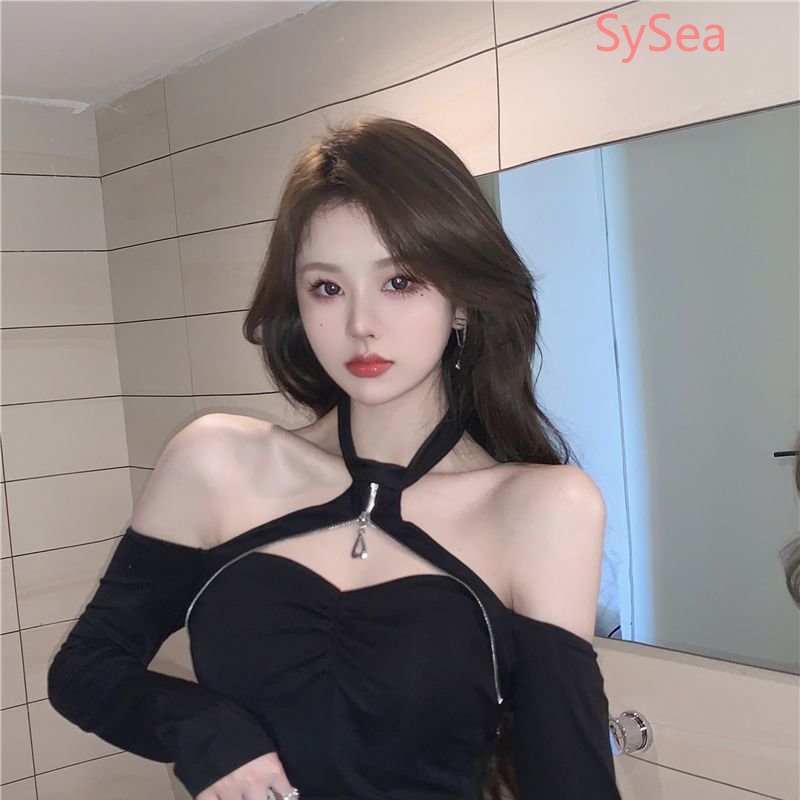 Áo Kiểu Trễ Vai Cổ Yếm Phong Cách Pháp Thời Trang Quyến Rũ Cho Nữ