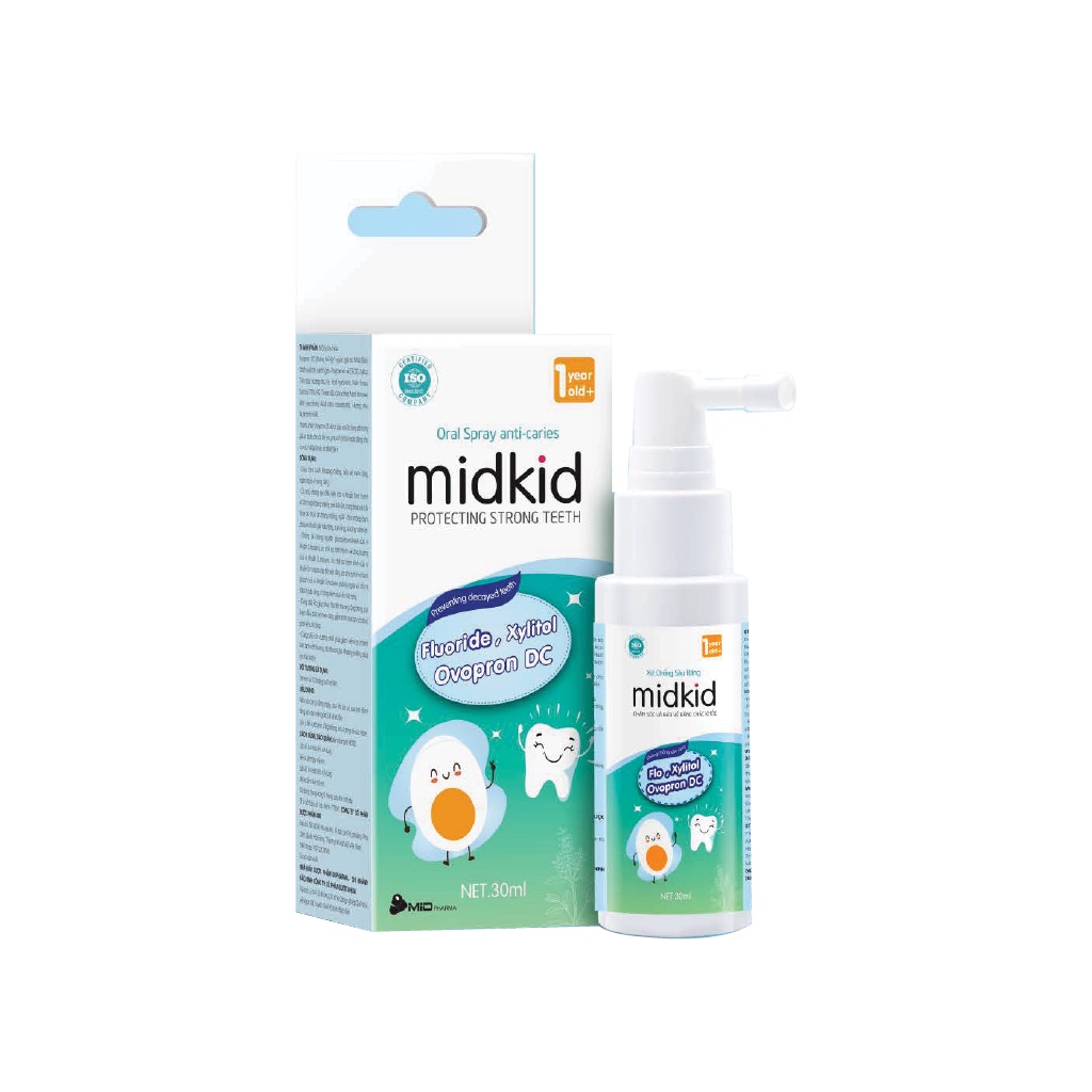 Xịt chống sâu răng, Midkid xanh, midkid đỏ, midbos, Tinh dầu tỏi diệp Chi