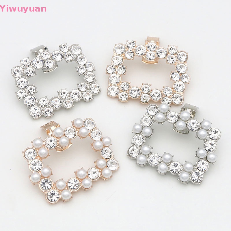 1 Kẹp Đính Đá Và Ngọc Trai Trang Trí Giày Cao Gót Cho Cô Dâu Mới