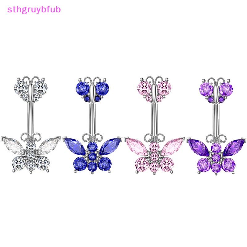 1 Khuyên Rốn Hình Bướm Đính Đá Zircon Thời Trang
