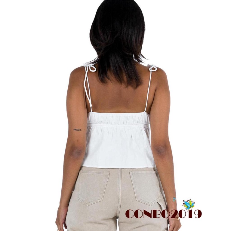 Áo Sát Nách Cổ Chữ V Màu Sắc Thanh Lịch