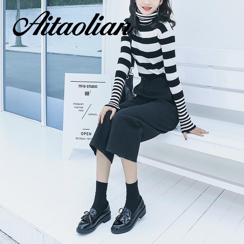 Giày Da Đế Dày Thời Trang Hàn Quốc Dành Cho Nữ