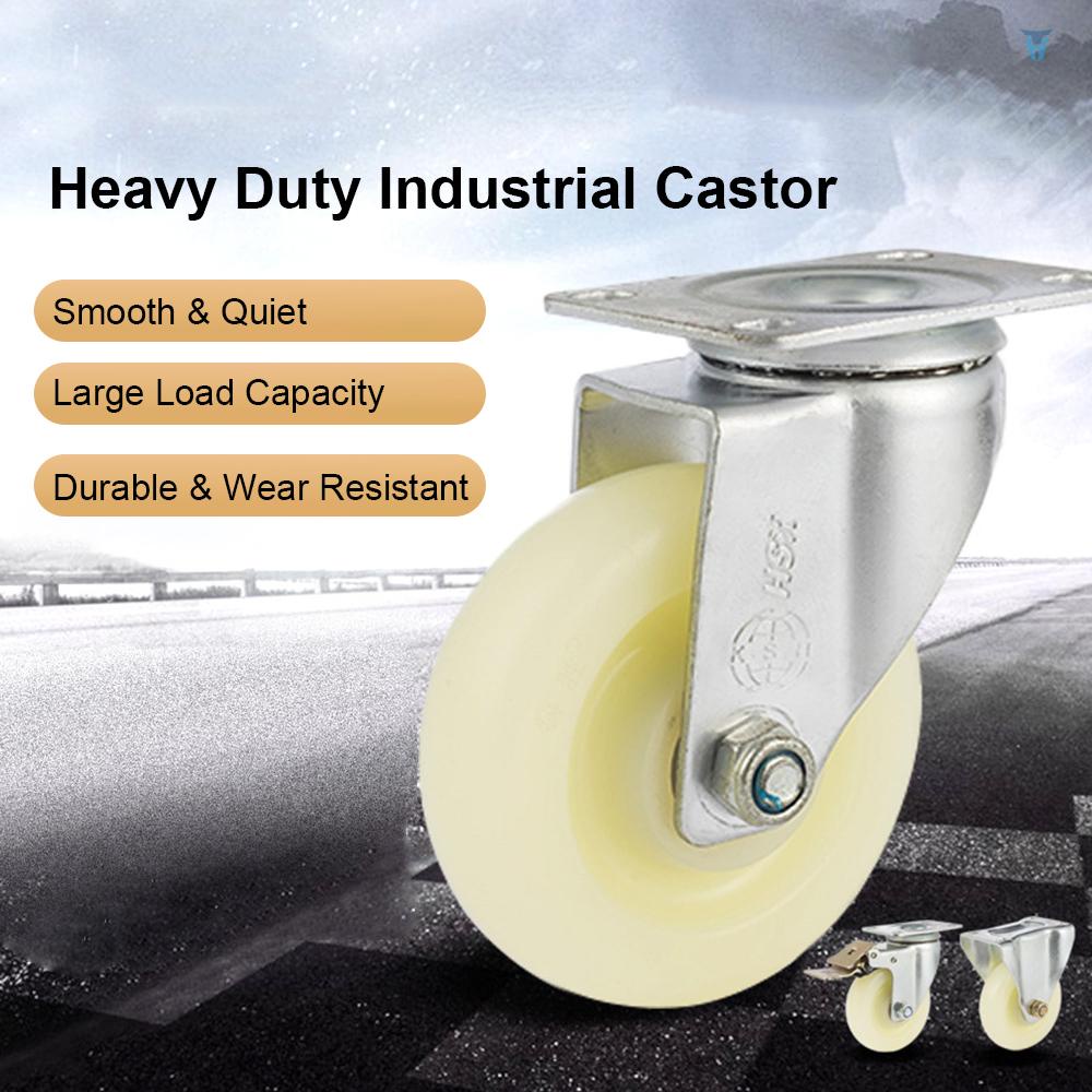 Bánh Xe Lăn Bằng Nylon Chịu Tải Nặng 220 Lbs 5 Inch Không Gây Tiếng Ồn Kèm Phanh