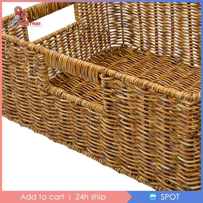 [Prettyia1] Giỏ Mây Đan Tay Đựng Bánh Mì Trang Trí Nhà Bếp Gia Đình