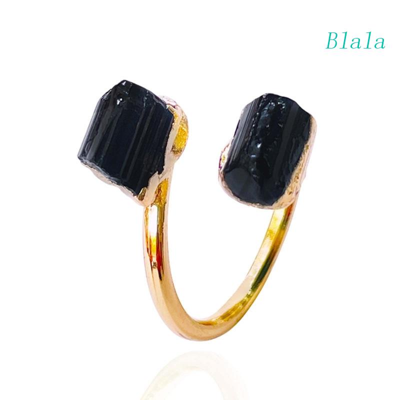 Nhẫn Tourmaline Đen Chữa Bệnh Blala Reiki Thời Trang Cho Nữ