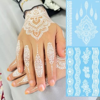 Hình xăm dán tạm thời henna trắng chống nước cho nữ