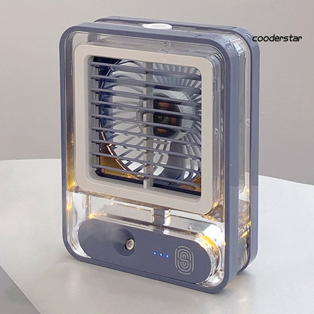 Quạt Làm Mát 3 Cánh 3 Lưỡi Siêu Âm Đèn Ngủ Nhiều Màu Sắc 2 Trong 1 Có Thể Sạc Lại Dùng Trong Văn Phòng