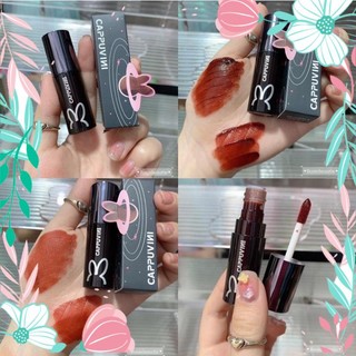 Son Cappuvini thỏ đen tint siêu lì mịn môi chính hãng thiết kế cực kì xinh xắn hiệu ứng tráng gương