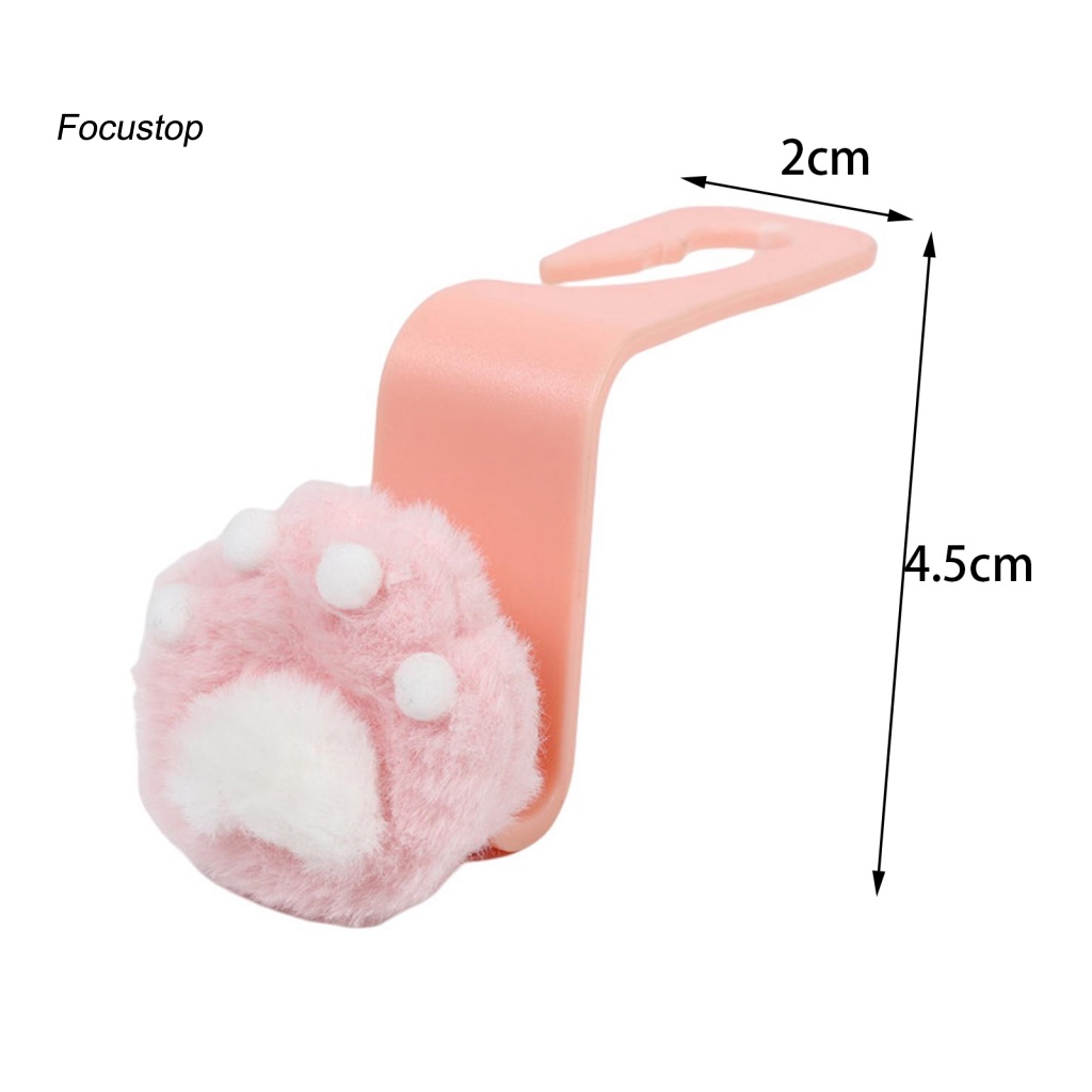 Set 2 Móc Treo Đồ Gắn Ghế Sau Xe Hơi Hình Chân Mèo Bằng ABS Tiện Dụng