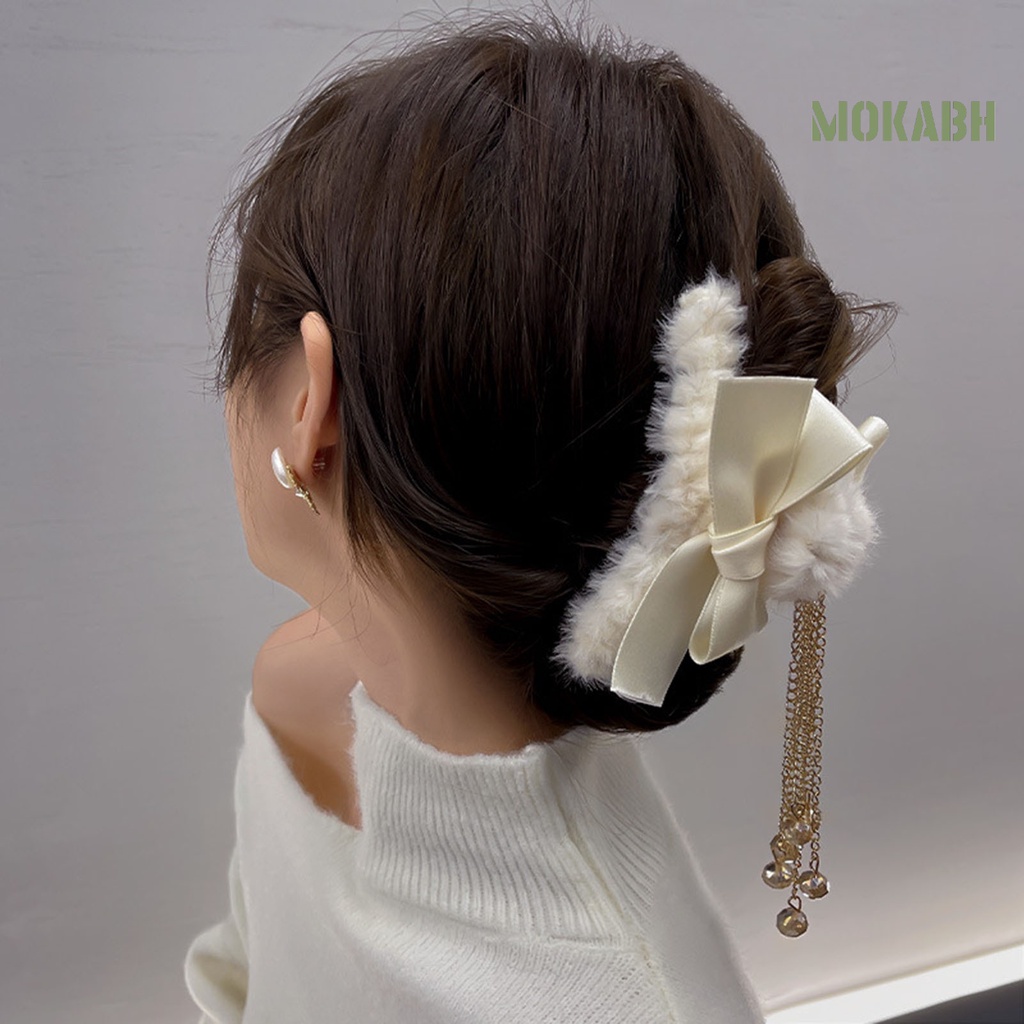 Kẹp Tóc Hình Bươm Bướm Đính Ngọc Trai Giả Dáng Dài Phong Cách Hàn Quốc Dễ Thương Dành Cho Nữ