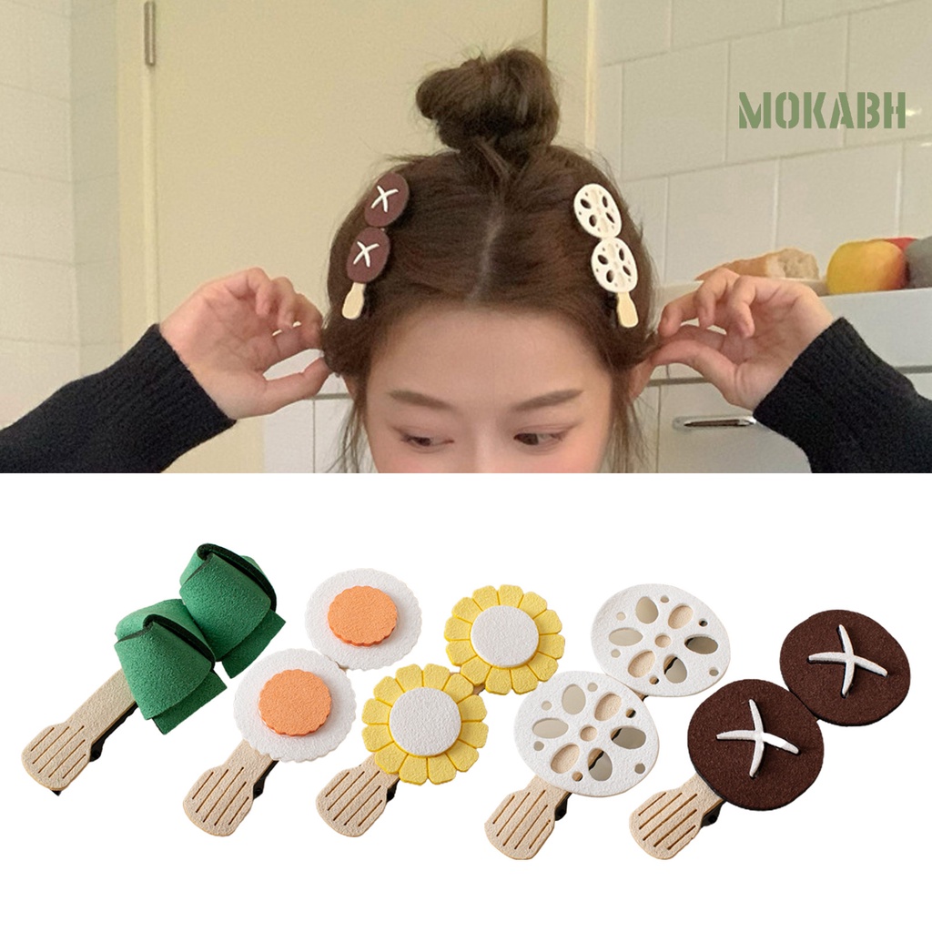 Kẹp Tóc Hình Cây Nấm Bằng Thép Không Gỉ Chống Trượt Cho Nữ