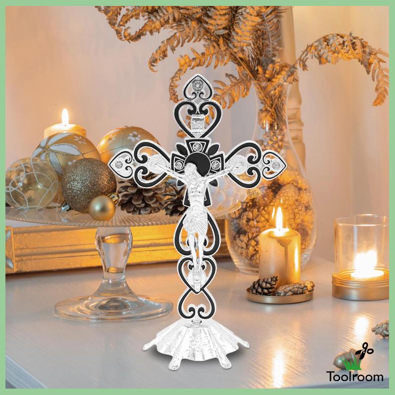 Giá Đỡ Kim Loại Hình Chữ Thập Dùng Trang Trí Bàn