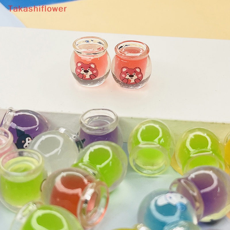 Set 5 Mô Hình Bình Mật Ong Mini Bằng Nhựa Resin Phát Quang Để Bàn Trang Trí Đa Ứng Dụng