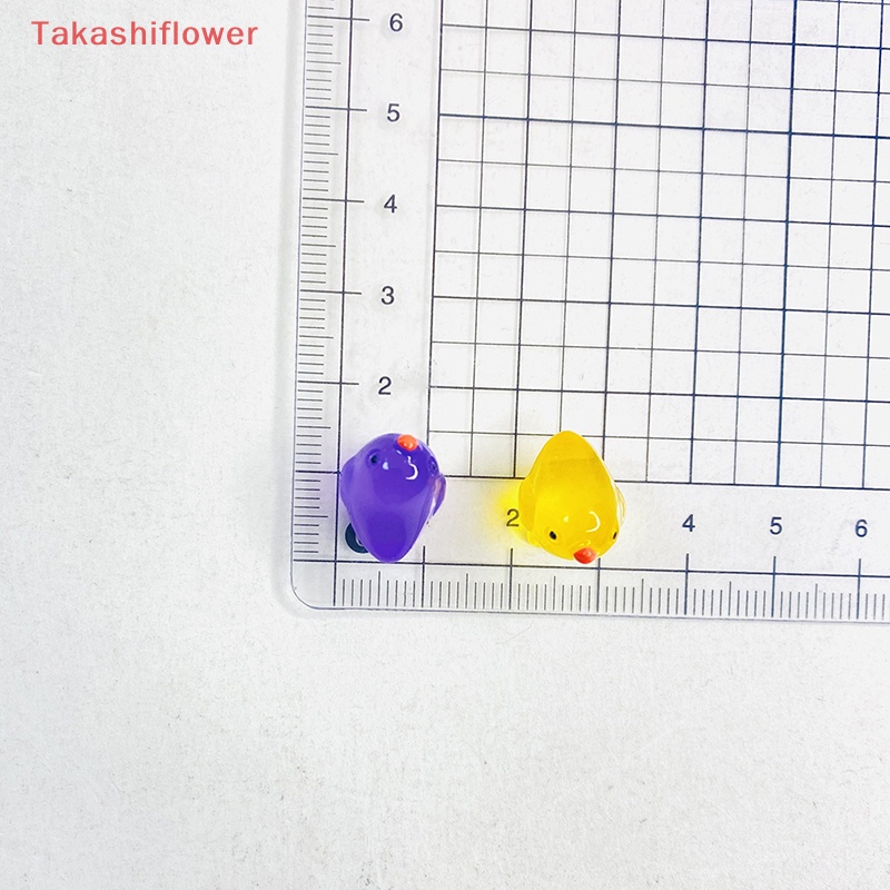 Set 5 Chú Gà Con Mini Màu Dạ Quang Dễ Thương Trang Trí Tiểu Cảnh DIY