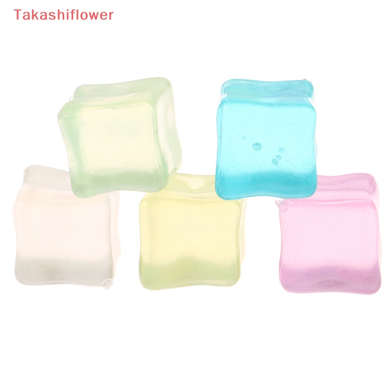 Bộ 5 Khối Đá Vuông Màu Dạ Quang Dùng Trang Trí