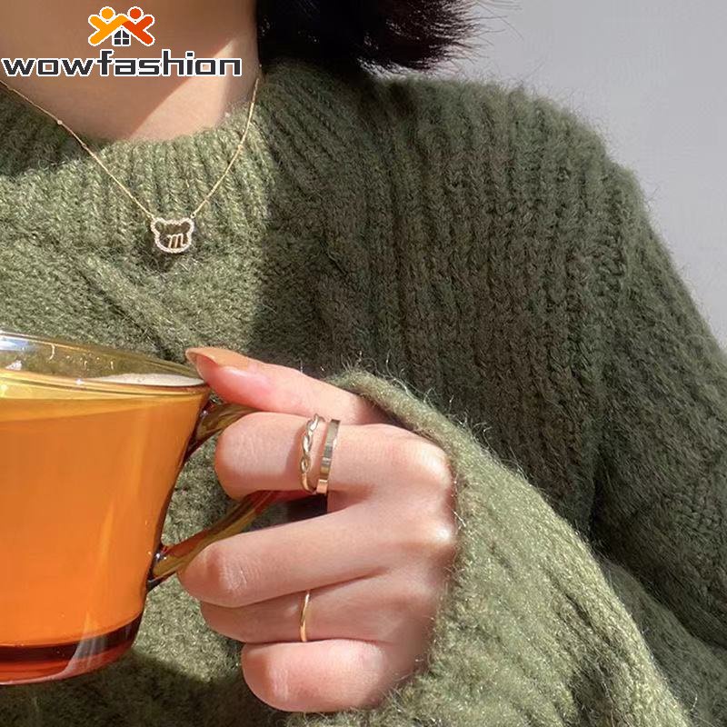 Vòng cổ mặt chữ M và gấu phong cách Hàn Quốc cho nữ