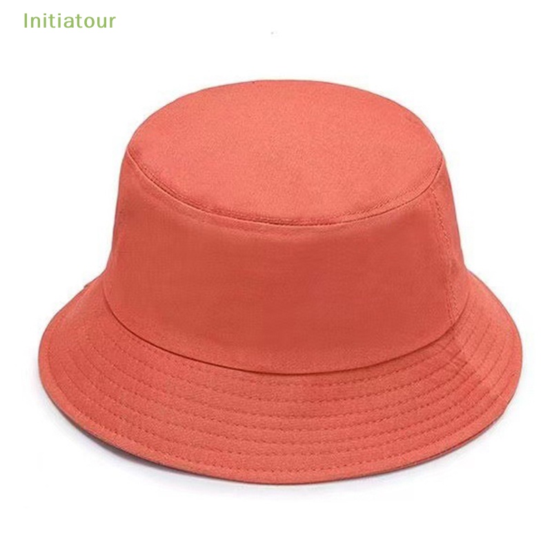 Mũ Tai Bèo Unisex Bằng Cotton Màu Sắc Tinh Khiết Có Thể Gập Lại Cho Nam Nữ Đi Biển Mùa Hè