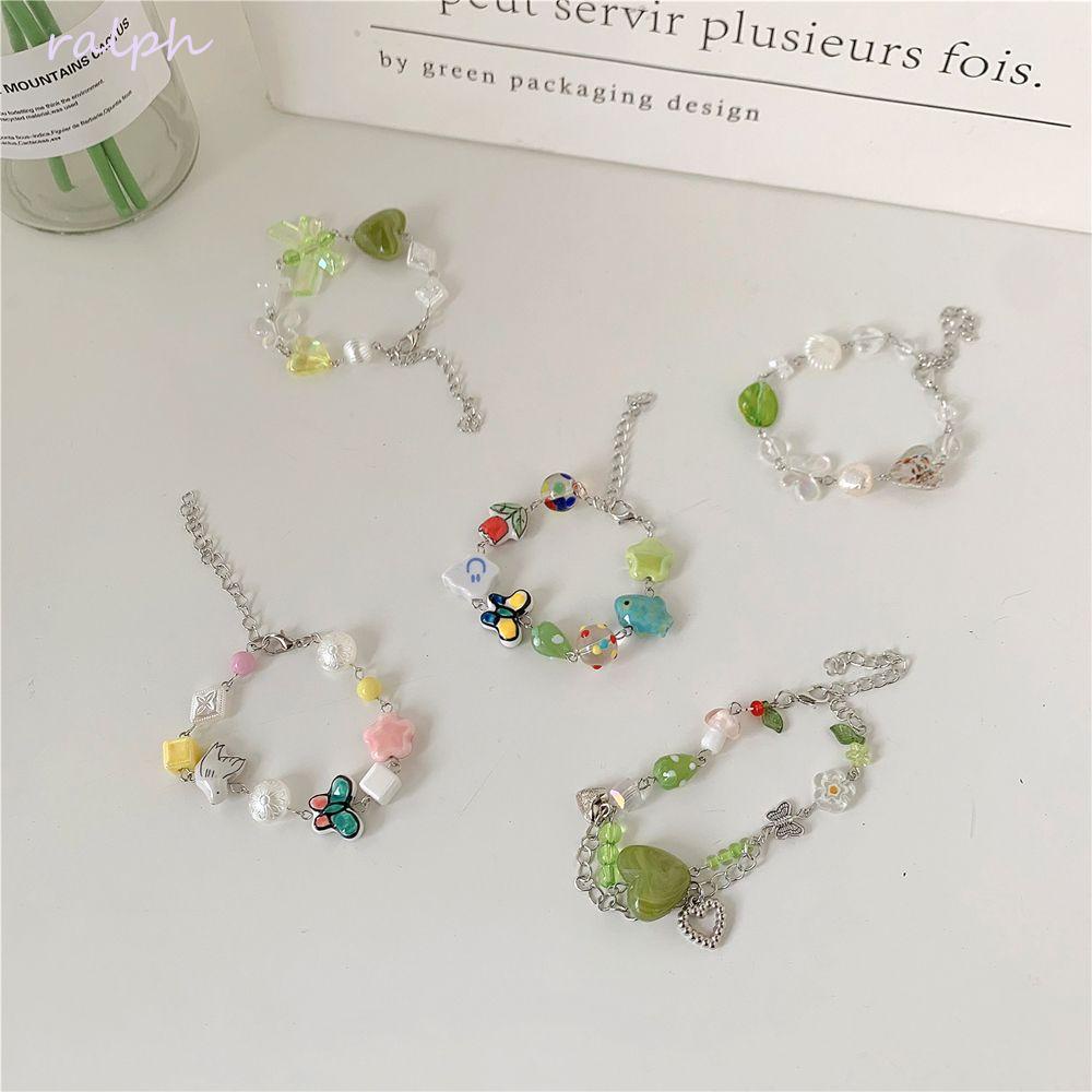 Vòng Tay Nữ Mặt Cười Hình Trái Tim Ngọt Ngào|Vòng Đeo Tay Mặt Kính Dành Cho Bé Gái