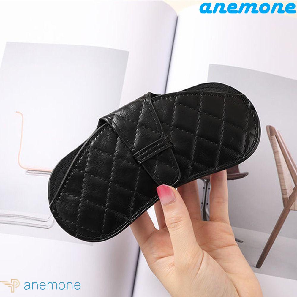 Hộp Đựng Mắt Kính Cầm Tay Bằng Da PU Họa Tiết Kẻ Sọc Cho Nam Và Nữ Giá Đỡ