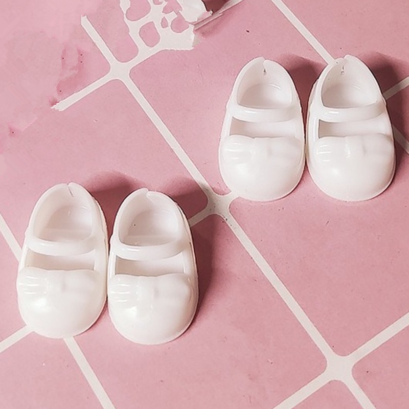 Giày Búp Bê 1 / 8 BJD Bằng Nhựa PVC 2.5CM 2 Màu Tùy Chọn Mới Cho Búp Bê 16CM