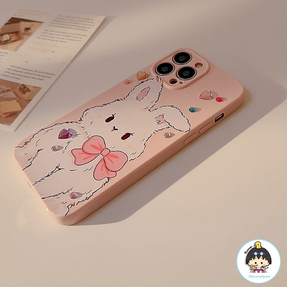 Ốp Điện Thoại TPU Mềm Chống Sốc Chống Dấu Vân Tay Hình Thỏ Cho IPhone 14 Pro Max 14 13 12 11 Pro Max X XR 8 7 Plus SE
