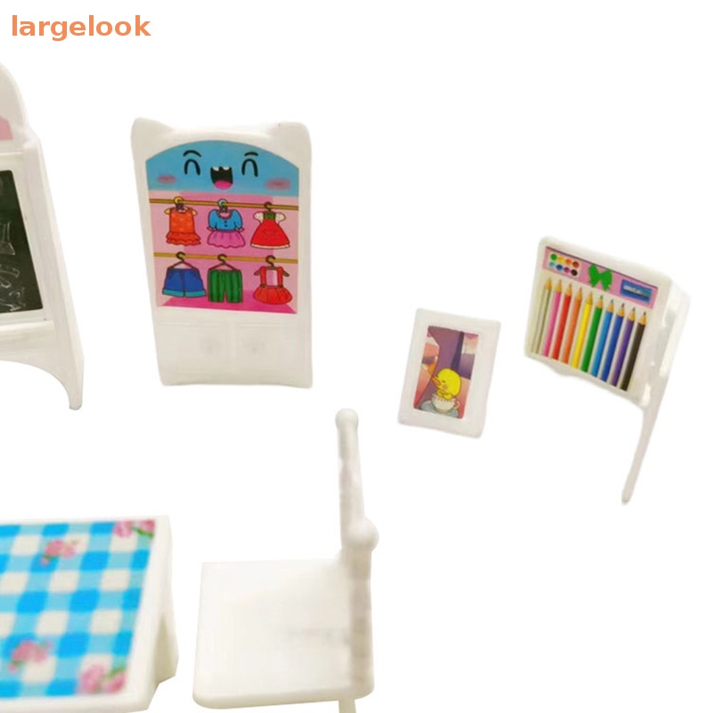 Set 8 Mô Hình Nội Thất Mini Tỉ Lệ 1 / 6 16cm Trang Trí Nhà Búp Bê