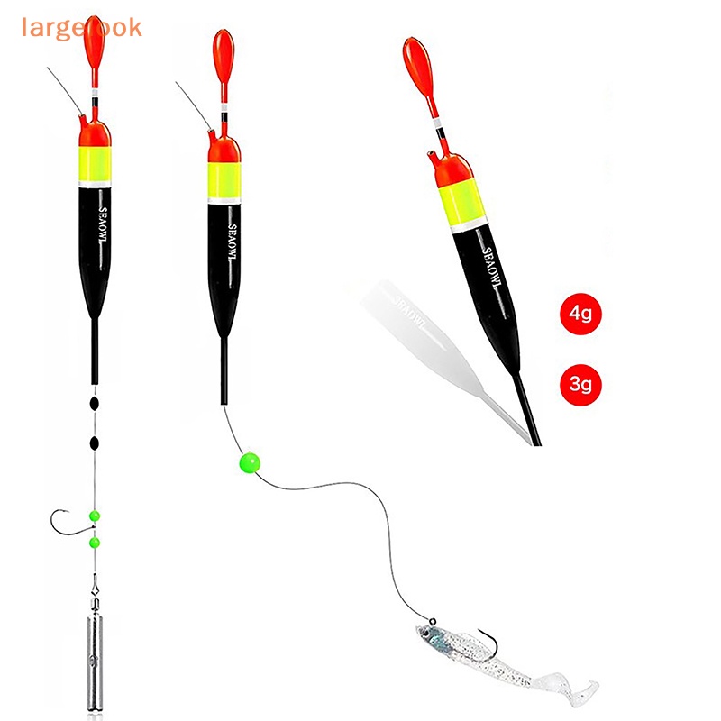 Set 5 Phao Câu Cá 4.9in 6.3in Bằng Gỗ Chống Trượt Tiện Dụng