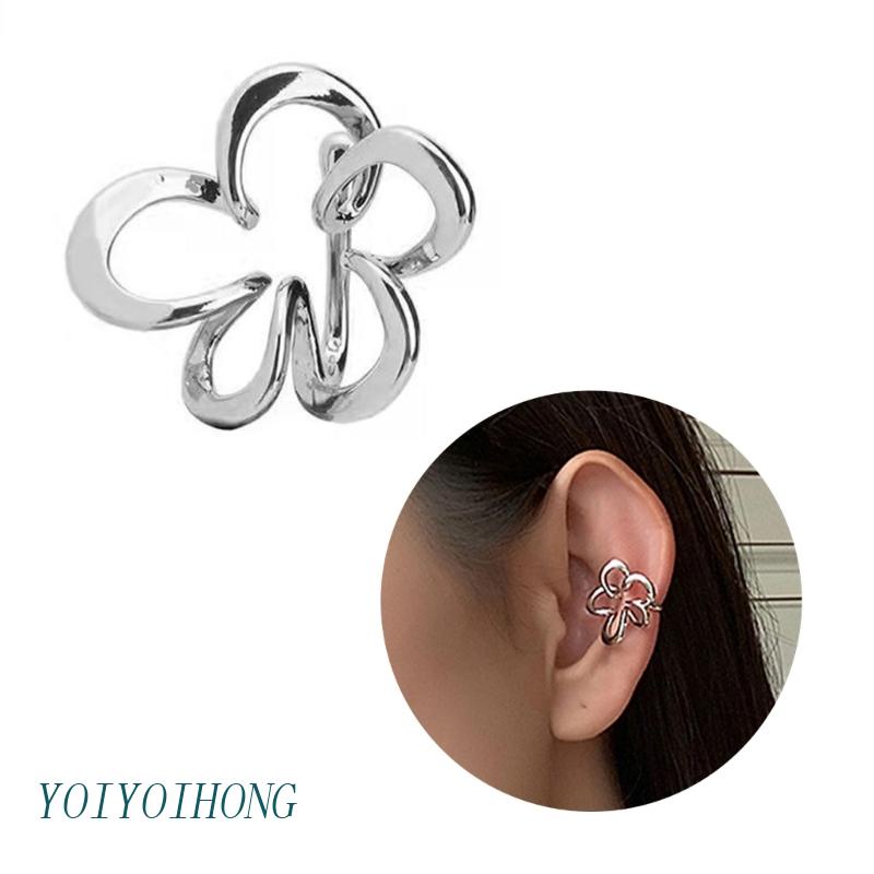Khuyên Kẹp Vành Tai Không Xỏ Lỗ Hình Hoa Rỗng