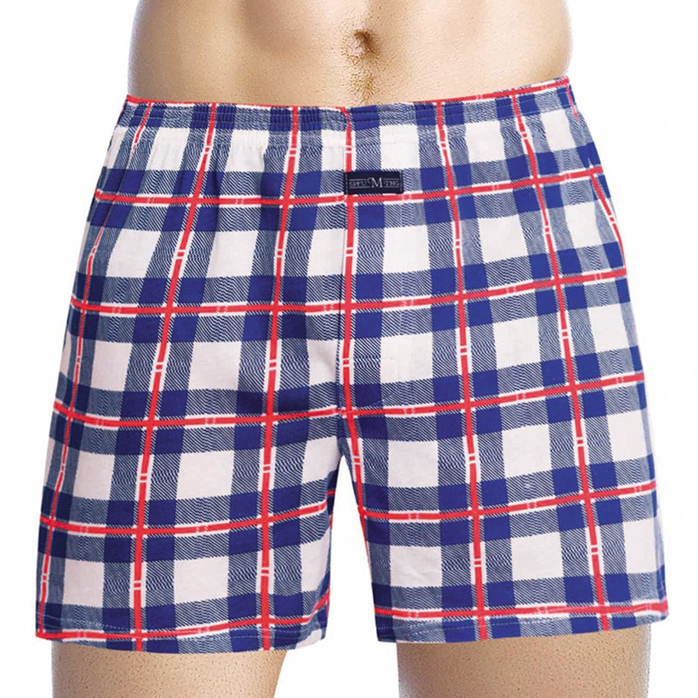 Quần Lót Boxer Chất Liệu Cotton Họa Tiết Sọc Caro Cao Cấp Thời Trang Dành Cho Nam