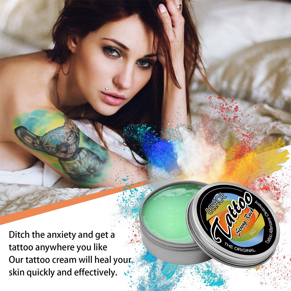 EELHOE Tattoo Repair Cream repairs wounds, reduces swelling, reduces inflammation, moisturizes the skin without affecting the clarity and color of the tattoo