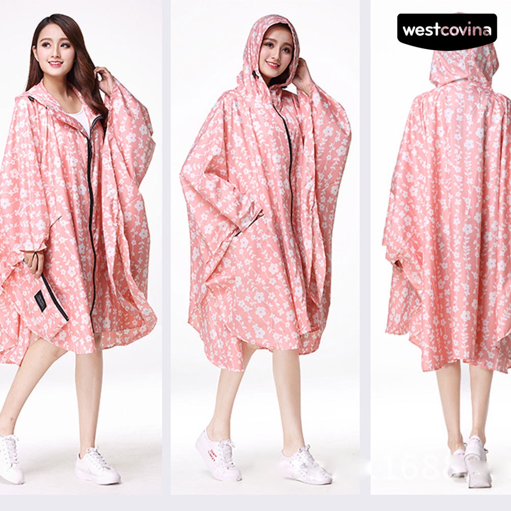 [COD]☁Áo Mưa Dáng Dài Có Mũ Trùm Chống Thấm Nước Tiện Dụng Cho Nữ