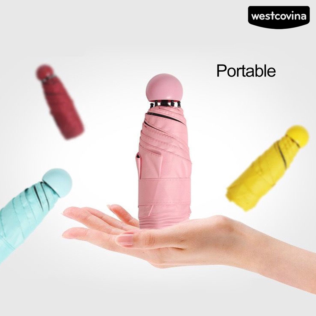 [COD]☁Dù Gấp 6 Khúc Có Quai Cầm Tròn Thoải Mái Chống Tia UV