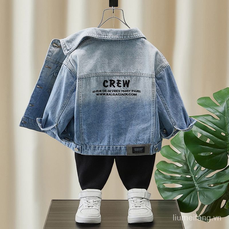 Quick shipment boys' denim coat 2023 New Spring children's spring coat boys' boys' spring and autumn foreign children's clothing