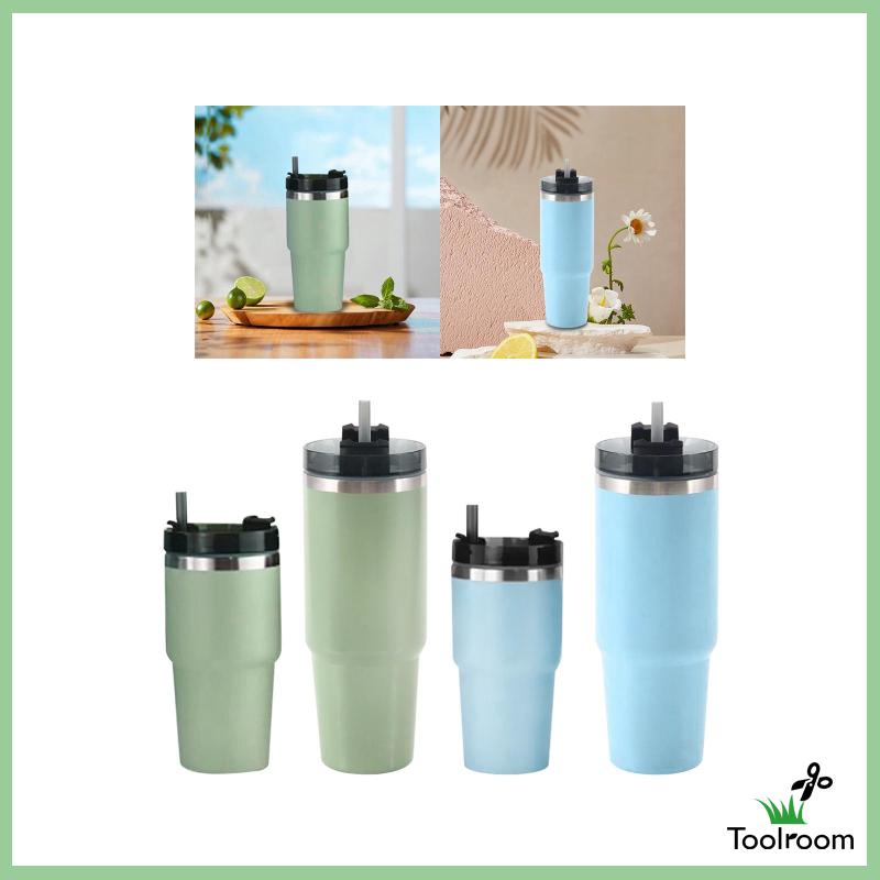 Cốc Uống Nước Có Ống Hút Và Nắp Bằng Thép Không Gỉ Sturdy