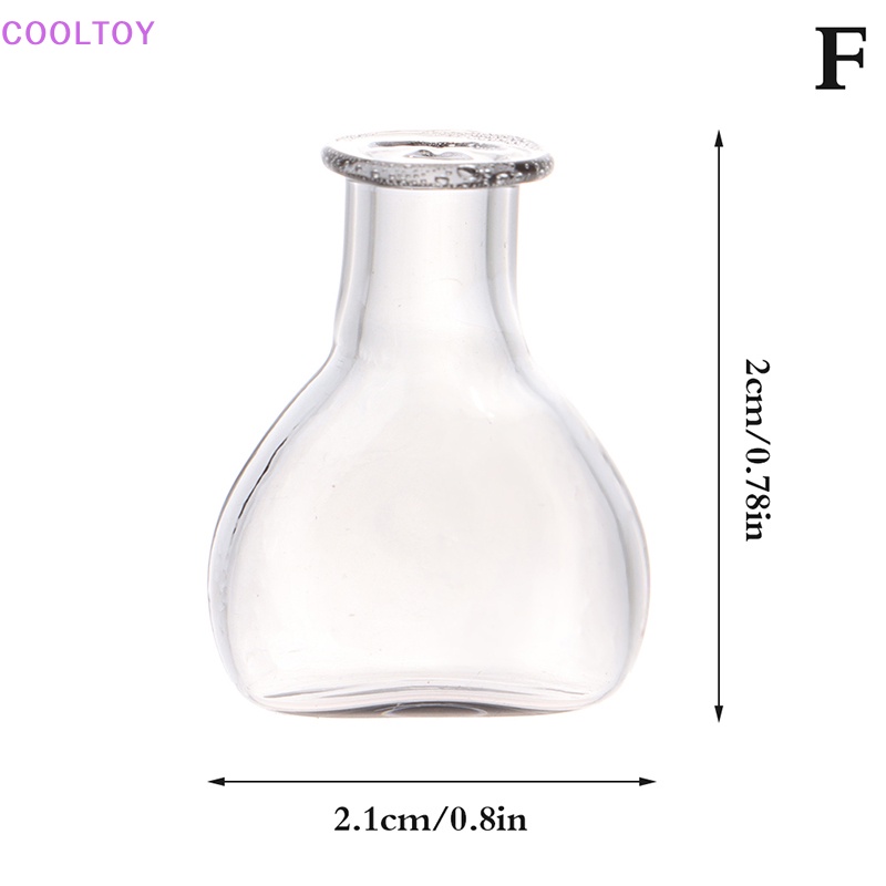 1 Bình Hoa Thủy Tinh Màu Xám Thu Nhỏ 1: 12 Trang Trí Nhà Búp Bê / Tiểu Cảnh